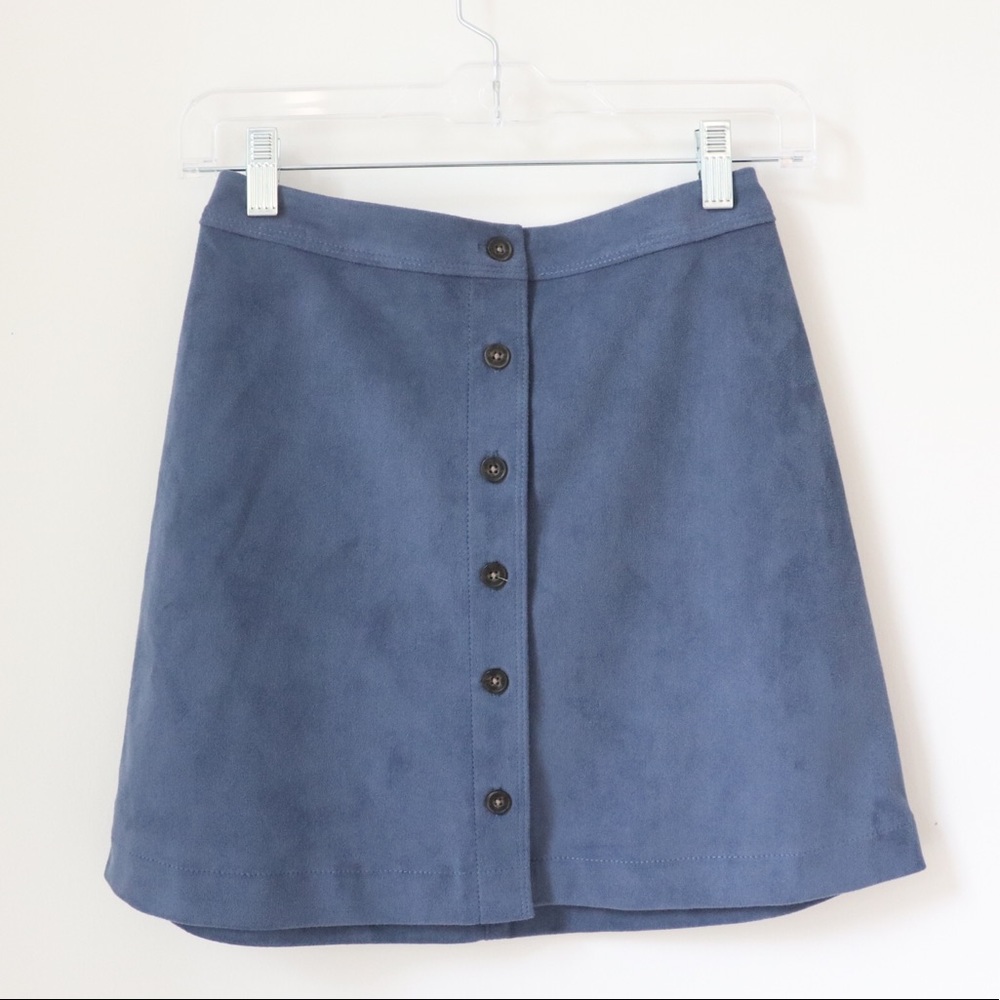 Blue Suede Skirt